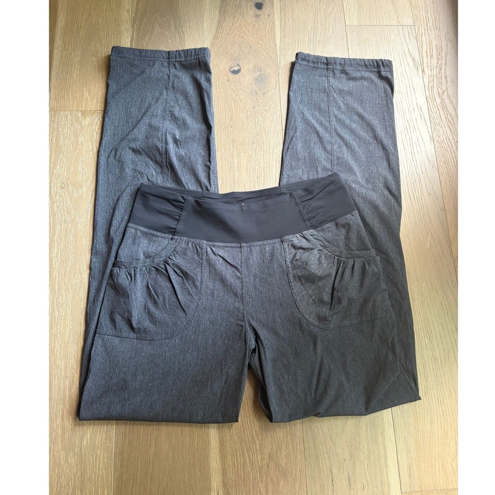 PrAna Summit Straight Leg Pants Charcoal Grey Heather Hiking Inseam 33" Large